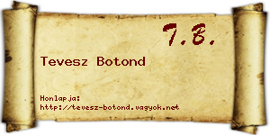 Tevesz Botond névjegykártya