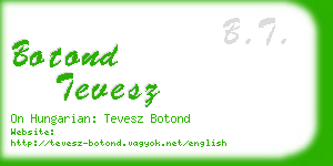 botond tevesz business card